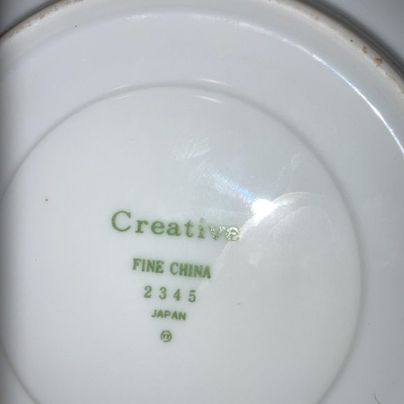 CREATIVE porcelain cup/saucer from Japan with pink roses, green leaves $25 - Picture 4 of 8